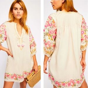 Spell Cream Floral Mini Dress